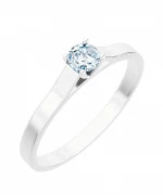 Pierścionek Bonore z białego złota próby 585 z diamentem 0,5 ct