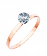 Pierścionek Bonore z różowego złota próby 585 z diamentem 0,7 ct