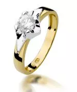 Pierścionek Bonore ze złota próby 585 z diamentem 0,5 ct