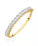 Pierścionek Bonore ze Złota próby 585 z diamentem 0,13 ct