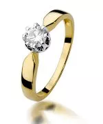 Pierścionek Bonore ze złota próby 585 z diamentem 0,4 ct