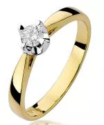 Pierścionek Bonore ze złota próby 585 z diamentem 0,2 ct