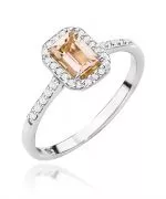 Pierścionek Bonore ze Złota próby 585 z morganitem 0,6 ct