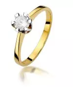 Pierścionek Bonore ze złota próby 585 z diamentem 0,5 ct