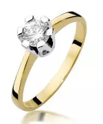 Pierścionek Bonore ze złota próby 585 z diamentem 0,7 ct