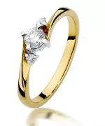 Pierścionek Bonore ze złota próby 585 z diamentem 0,25 ct