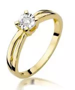 Pierścionek Bonore ze złota próby 585 z diamentem 0,08 ct