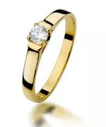 Pierścionek Bonore ze złota próby 585 z diamentem 0,18 ct