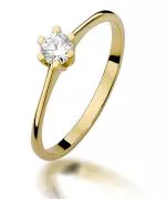 Pierścionek Bonore ze złota próby 585 z diamentem 0,23 ct