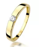 Pierścionek Bonore ze złota próby 585 z diamentem 0,12 ct