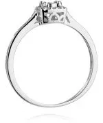 Pierścionek Bonore z białego złota próby 585 z diamentem 0,08 ct