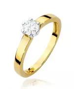 Pierścionek Bonore ze złota próby 585 z diamentem 0,25 ct