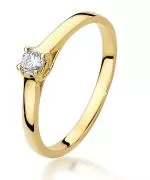 Pierścionek Bonore ze złota próby 585 z diamentem 0,12 ct