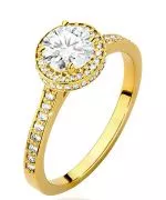 Pierścionek Bonore ze złota próby 585 z diamentem 0,7 ct