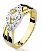 Pierścionek Bonore ze złota próby 585 z diamentem 0,05 ct