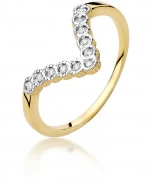 Pierścionek Bonore ze złota próby 585 z diamentem 0,7 ct