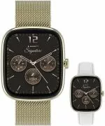 Smartwatch Garett Signature Flow Gold Mesh SET