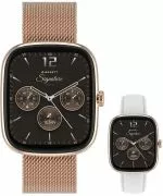 Smartwatch Garett Signature Flow Rose Gold Mesh SET