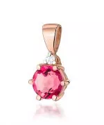 Zawieszka Bonore ze Złota próby 585 z różowym topazem 0,6 ct