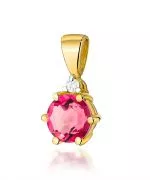 Zawieszka Bonore ze Złota próby 585 z różowym topazem 0,6 ct