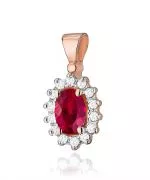 Zawieszka Bonore ze Złota próby 585 z rubinem 0,6 ct