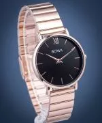 Zegarek damski BOWA London Black Rose-Gold Steel 33