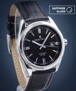 Zegarek męski DESTELL Loup Black Silver Leather Sapphire