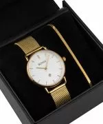 BOWA Milan White-Gold Mesh 34 Gift Set (zegarek + bransoletka)