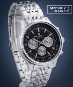 Zegarek męski DESTELL Circinus Black Silver Steel Chronograph Sapphire
