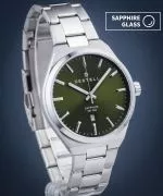 Zegarek męski DESTELL Aries Green Silver Steel Sapphire