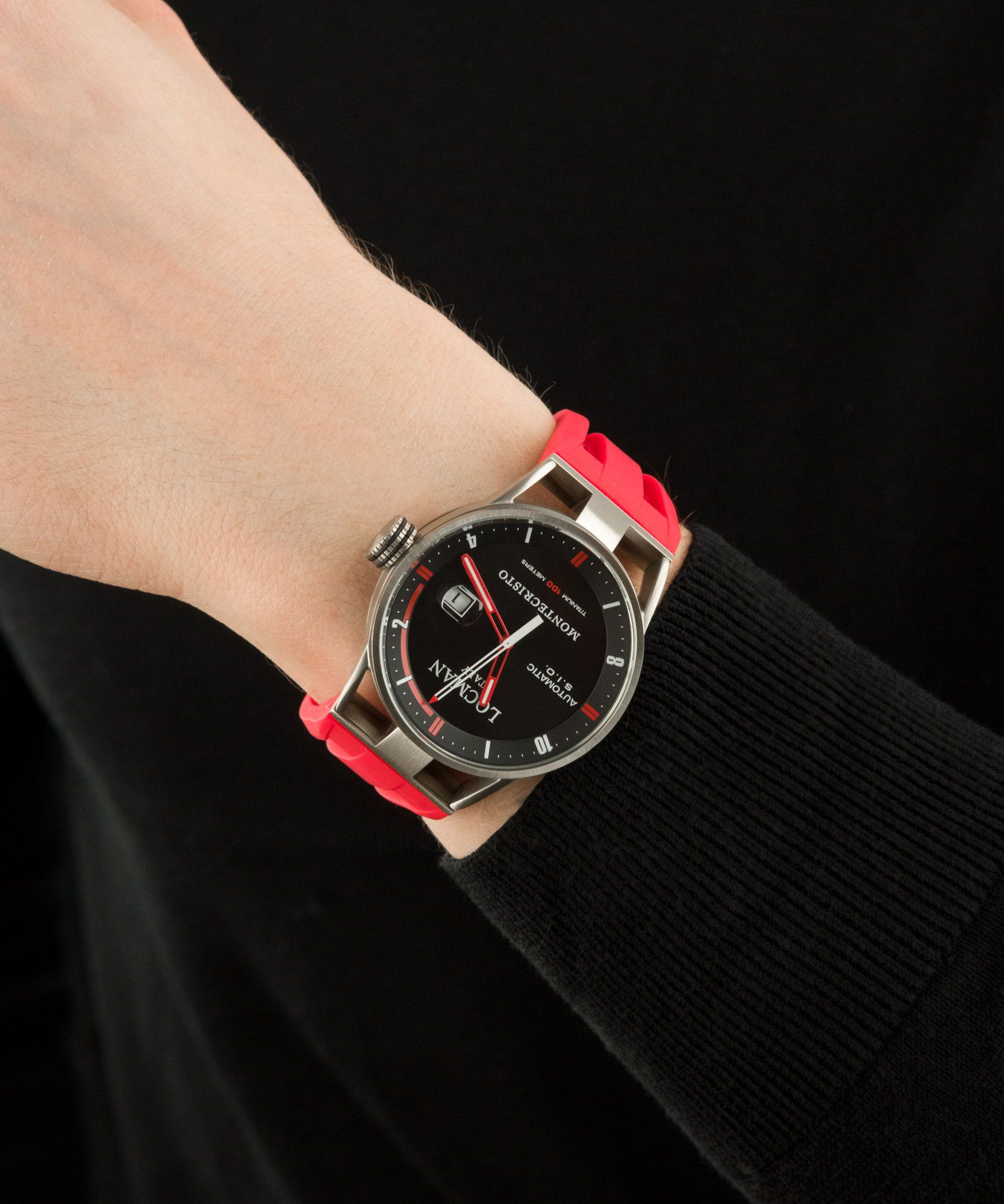 Orologio Locman Montecristo Nero e Giallo Carbon 41mm Gomma :: Sorelle