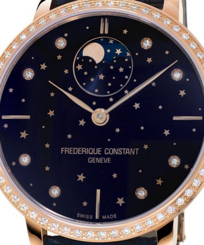 Zegarek damski Frederique Constant Manufacture Slimline Moonphase Stars