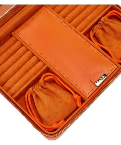 Etui na biżuterię Wolf Maria z 2 przegródkami zamykane na zamek rozmiar L