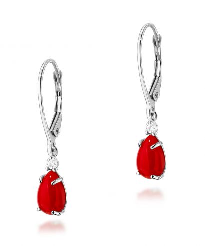 Kolczyki Bonore ze Złota próby 585 z koralem 1,3 ct