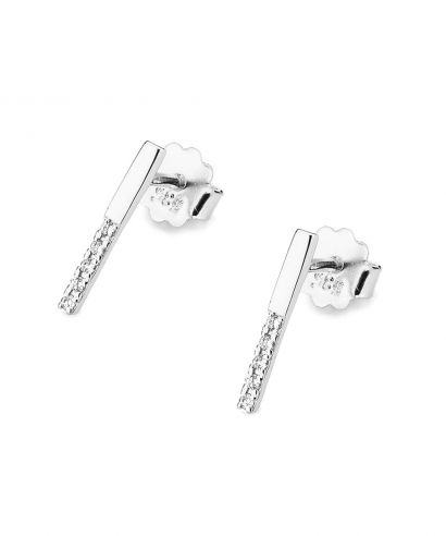 Kolczyki Bonore ze Złota próby 585 z diamentem 0,05 ct