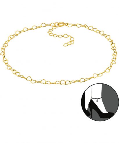 Łańcuszek Bonore 26 cm ze Srebra próby 925 pozłacanego Złotem 999 (24K) o szerokości 0.5 mm