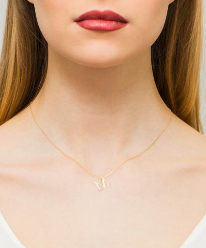Łańcuszek Bonore 42 - 45 cm ze Złota próby 585 z diamentem 0,005 ct