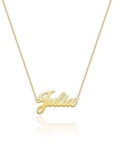 Łańcuszek Bonore 42 - 45 cm ze Złota próby 585 z diamentem 0,005 ct