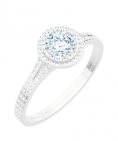 Pierścionek Bonore z białego złota próby 585 z diamentem 0,7 ct