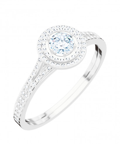 Pierścionek Bonore z białego złota próby 585 z diamentem 0,5 ct
