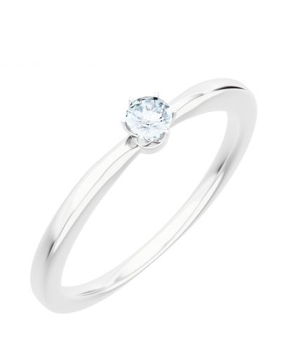Pierścionek Bonore z białego złota próby 585 z diamentem 0,4 ct