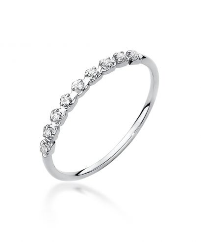 Pierścionek Bonore ze Złota próby 585 z diamentem 0,045 ct