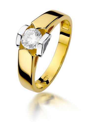 Pierścionek Bonore ze złota próby 585 z diamentem 0,5 ct