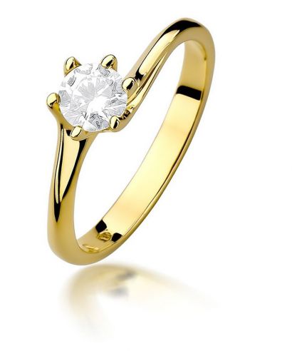 Pierścionek Bonore ze złota próby 585 z diamentem 0,5 ct