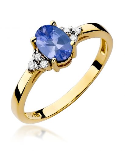 Pierścionek Bonore ze Złota próby 585 z tanzanitem 0,7 ct