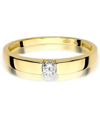 Pierścionek Bonore ze złota próby 585 z diamentem 0,12 ct