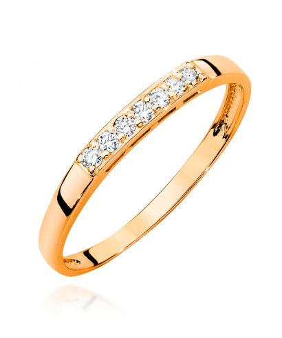 Pierścionek Bonore ze Złota próby 585 z diamentem 0,1 ct