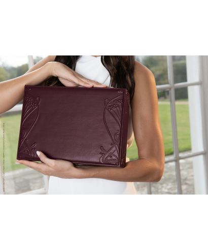 Pudełko na biżuterię Wolf x Liberty Ianthe Burgundy rozmiar M