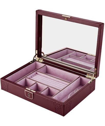 Pudełko na biżuterię Wolf x Liberty Ianthe Burgundy rozmiar M
