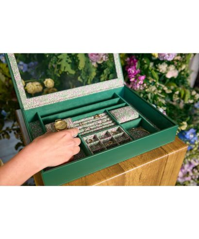 Pudełko z okienkiem Wolf x Fiona Howard Forest Green Fruit Botanical na biżuterię
